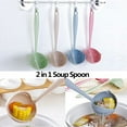 thumbnail image 4 of Oleegame 1PC Sink Drain Filter Cover 1 Piece Strainer Spoon Colander Noodle Spoon Plastic Skimmers With Handle Food Drainage Spatula For Kitchen Cooking Pink, 4 of 6