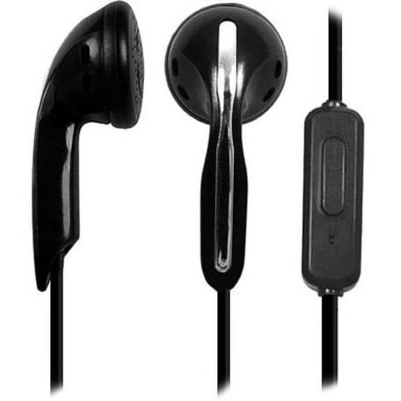 AVID AE -1M STEREO EARBUDS WITH INLINE CONTROLS BLACK - Stereo - Mini-phone (3.5mm) - Wired - 32 Ohm - 20 Hz - 20 kHz - Earbud - Binaural - Outer-ear - 5 ft Cable - Black