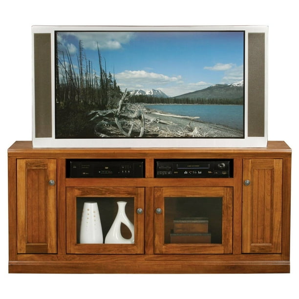 Eagle Furniture Coastal 66 in. Plain Glass Entertainment Center