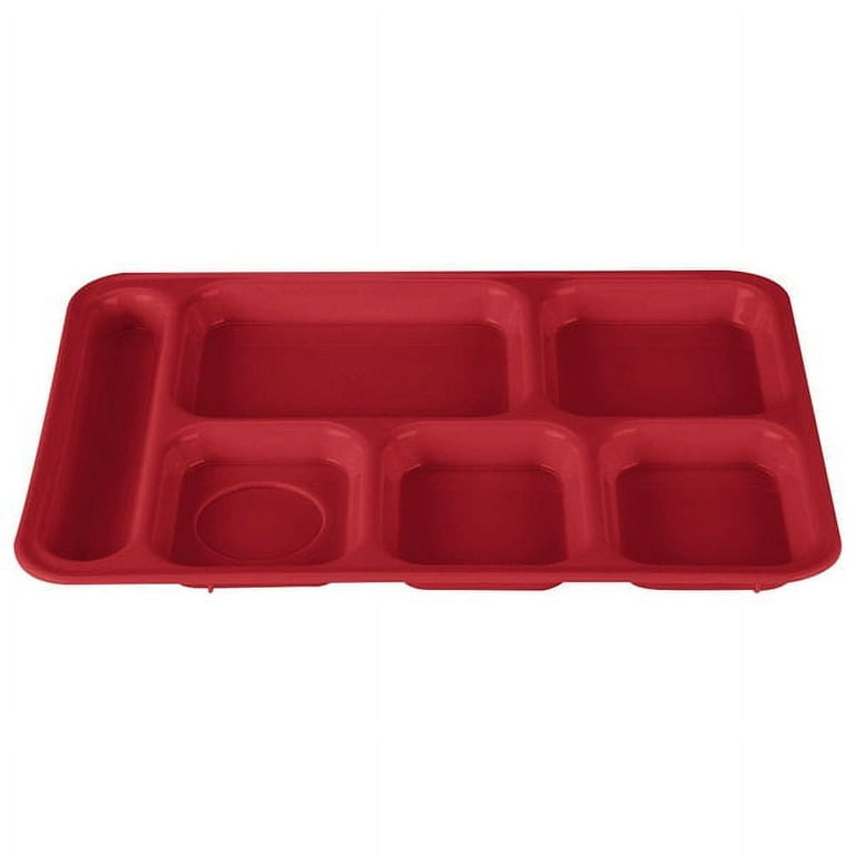 Cambro Penny-Saver Cranberry Co-Polymer Compartment Cafeteria Tray - 14L x  10W
