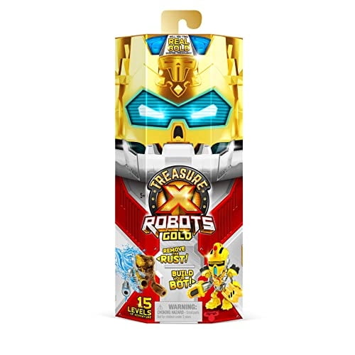 Treasure X Robots Gold - 6 robots por descubrir. Elimine el óxido, construya su bot. 15 ni Treasure X Treasure X