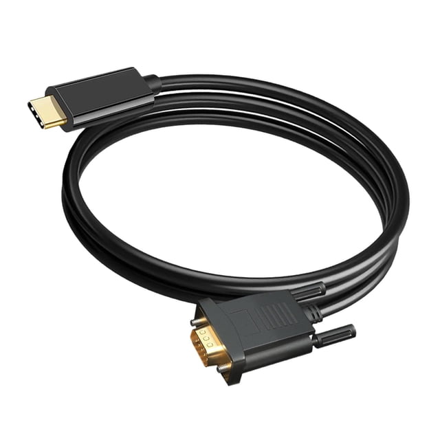 Miulika 1M USB C Male to VGA Male Adapter Converter Cable 1080P Resolution Plug and Play