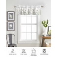 thumbnail image 6 of Green Botanical Floral Curtain Valance for Windows/Living Room/Kitchen/Bathroom/Café, Short Rod Pocket Tier Curtain Window Treatment Panel Spring Summer Rustic Topper Curtain 42''x18'', 6 of 6