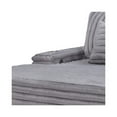 thumbnail image 2 of Symphony 67"W Gray Corduroy Fabric Sofa Chaise Lounge Chair w/Cupholders+USB, 2 of 5