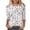 White, variant on Teissuly Women's Fashion Printed T-shirt Mid-length 3/4 Sleeves Blouse Round Neck Casual Tops