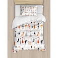thumbnail image 3 of Ambesonne Cat Colorful Cats in Different Poses Duvet Cover Set, 3 of 3