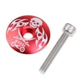 thumbnail image 1 of Aluminio 1 8" Bike Threadless Cover - Rojo, shamjiam Cubierta de auriculares de bicicleta, 1 of 9