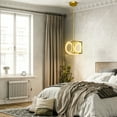 thumbnail image 4 of Gymax Modern LED Pendant Light 3000K Warm Light Cube Ceiling Light Fixture Golden, 4 of 10
