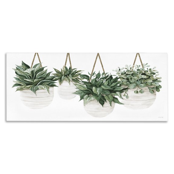 Stupell Industries Bohemian Hanging Planters House Plants Canvas Art, 40 x 17, by Cindy Jacobs