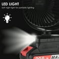 thumbnail image 4 of Yeacher Mini Portable Lithium Electric Fan Outdoor Camping Fan Low Noise 360°Rotatable Fan with Adjustable Angle LED Light Desktop Rechargeable Electric Fan 2 Speed Levels, 4 of 8