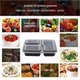 thumbnail image 3 of 5/10/20pcs Lunch Box 3 Compartment Food Storages With Lids Disposable Leak Proof Bento Box Storage Kitchen Accessories 2 grid transparent 10pcs, 3 of 6