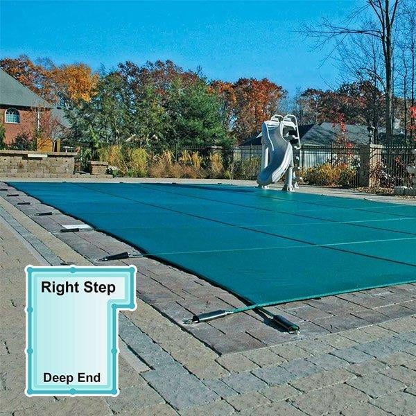 Mesh Safety Cover Right Step 20x40 InGround Pool Covers InTheSwim