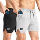 thumbnail image 1 of Pantalones cortos BROKIG con cremallera, ligeros, para gimnasio, 13 cm, negro+gris, 1 of 6