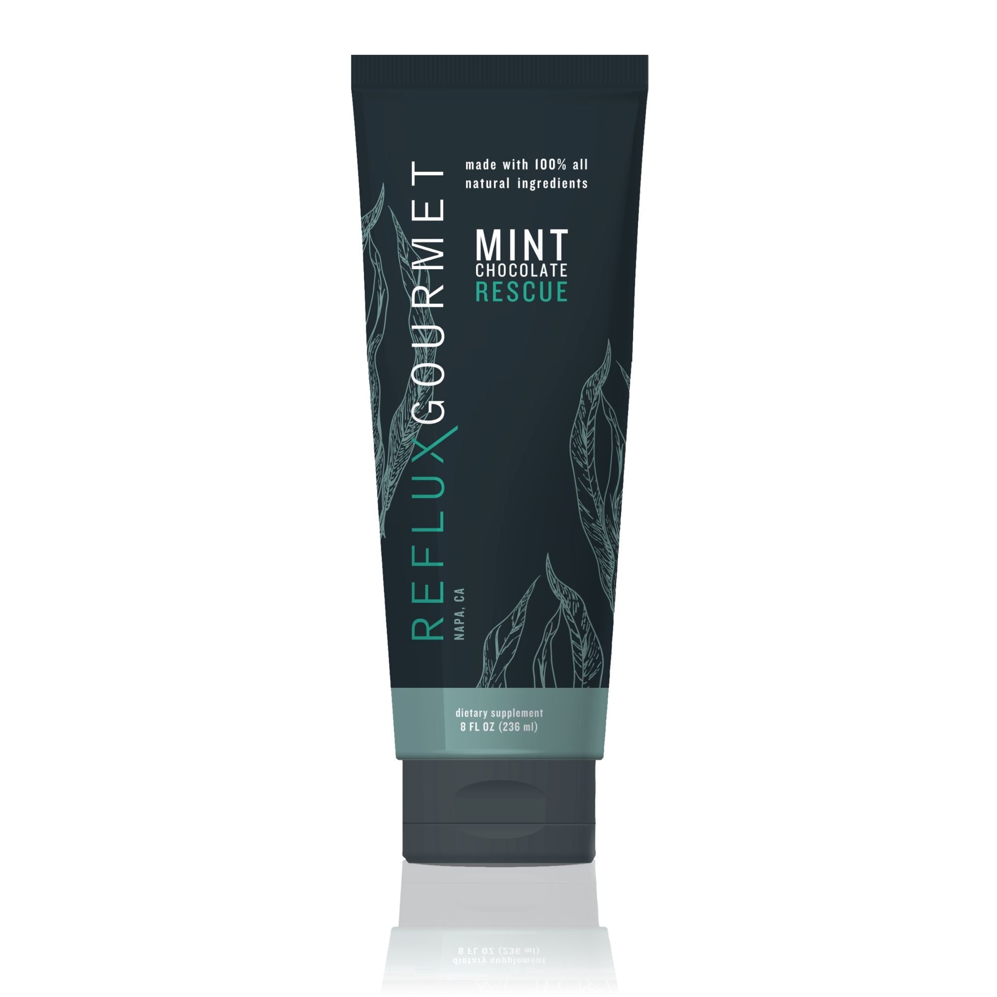 REFLUX GOURMET - Mint Chocolate Rescue All-Natural Alginate Therapy, Acid Reflux, GERD, LPR, Heartburn Relief, Made Entirely from All-Natural Ingredients, Safe for Children & During Pregnancy