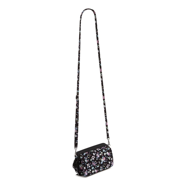 OHGA FLORAL BLACK  新品未使用 Vera Bradley Women's Cotton Crossbody Bag, RFID Protection