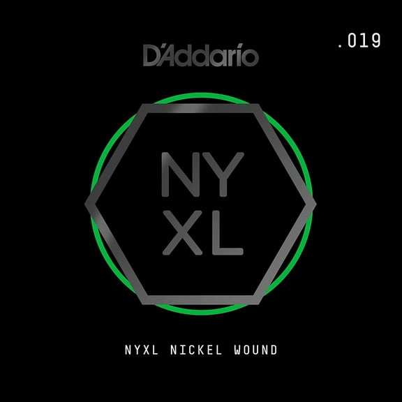 D'Addario NYNW019 NYXL Nickel Wound Electric Guitar Single String, .019