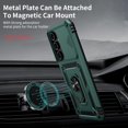 thumbnail image 2 of for Samsung Galaxy S24 FE Case with Camera Lens Cover,10 FT Military Grade Drop Protection, Magnetic Ring Holder Kickstand Protective Phone Case for Galaxy S24 FE Case, Pine Green, 2 of 12