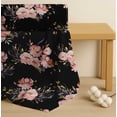 thumbnail image 4 of Soimoi Black Cotton Cambric Fabric Leaves & Peony Floral Print Fabric by Yard 56 Inch Wide, 4 of 7
