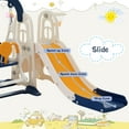 thumbnail image 4 of Historyli Go5H 3 In 1 ToddlerAnd Swing Set Freestanding ClimberPlayset With Basketball Hoop For Kids Gifts, 4 of 9