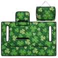thumbnail image 3 of SEANATIVE Universal Golf Cart Seat Covers Towel Blanket, Portable Club Car Accessories with 4 Pockets, Compatible with 2-Person Golf Carts, St. Patrick's Day Decor, Green Shamrock Clover Leaf, 3 of 7