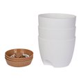 thumbnail image 1 of Self Watering Planters 3pcs Plant Pots With Drainage Holes &Pallet Modern Decorative Gardening Containers, 1 of 13
