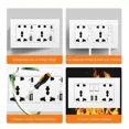 thumbnail image 5 of Universal 18W Type-C Quick charge 5-pin socket,Uk Wall Electrical Outlet with USB charger,White smart Double Power socket plug, 5 of 5