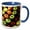 Blue/White, variant on 3drose, Artistic Red and Green Apples Arranged in a Pattern, 11oz Two-tone Yellow Mug