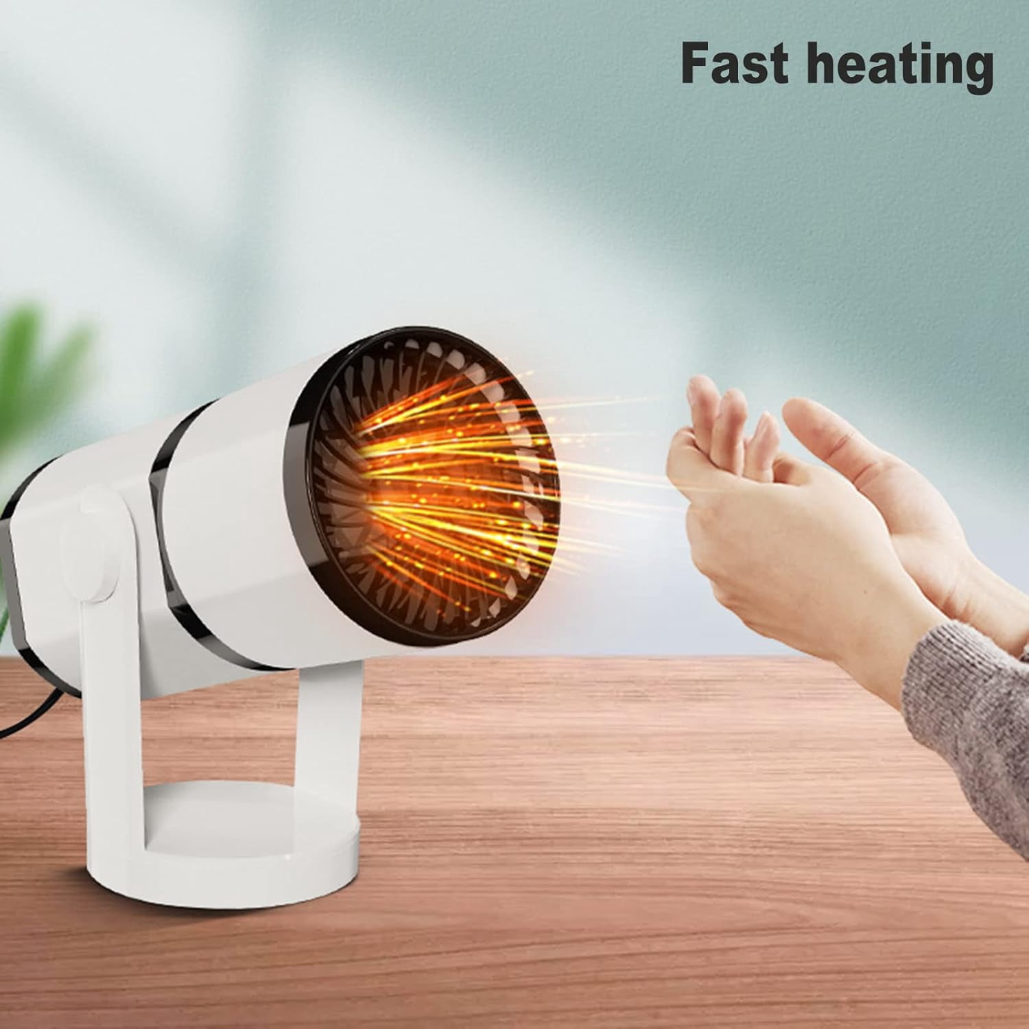 MUSICOZY Car Heater Fan,150W 2 in 1 Heating Cooling Portable Car Heater with Cigarette Lighter plug,Windshield Defogger Defroster Automobile Windscreen Heater in 359 Degree Rotary for All Car (12V)