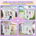 thumbnail image 2 of Adnoom Inflatable Bounce House for Kids 3~10, Bounce House with Slide, White Jumping Castle with 210D Ground Cloth, Bouncy House for Wedding, Party, Gift Decoration, Indoor & Outdoor, without Blower, 2 of 8