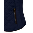 thumbnail image 5 of J. METHOD Women’s Quilted Vest Reversible Lightweight Sleeveless Full Zip Up Faux Fur Lining Gilet Jacket with Pockets NEWV44 Dark Navy 3XL, 5 of 6