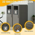 thumbnail image 6 of Bifanuo 42 Gallon Dual Bin Trash Can - 2-Pack Waterproof Outdoor/Indoor Recycling & Waste Bins, Heavy-Duty Resin Garbage Can for Patio, Kitchen, Commercial Use, 6 of 10