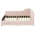 thumbnail image 4 of Euroco Upholstered Twin Size Daybed, Sofa Bed with 2 Drawers for Living Room, Pink, 4 of 9