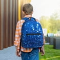 thumbnail image 6 of Rateoe A Blue Glitter Pattern Durable Student Backpack Laptop Bag- Ergonomic Design, Waterproof Twill Fabric - Ideal for School, Travel, and Outdoor Activities-One Size, 6 of 6