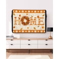 thumbnail image 3 of Outdoor TV Cover 70 to 75 Inch Weatherproof, Fall Thanksgiving HOME Sign Waterproof TV Screen Protector for Outside Decor with Zipper and Pocket 68"L x 42"H , Farmhouse Orange Pumpkin Maple Leaf, 3 of 7