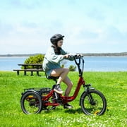 Addmotor CITYTRI E-310 PLUS Folding Electric Trike, 90MI Electric Tricycle for Adults, 750W 48V 20Ah 3 Wheel Electric Bikes, Step-Thru Etrike, Differential, Parking Brake