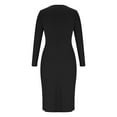 thumbnail image 6 of ClodeEU Women's Sexy Blazer Collar Bodycon Dress,Slim Pencil Skirt Dress ,Work Dresses Business Outfits Black,Womens Plus M, 6 of 6