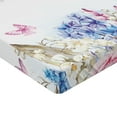 thumbnail image 2 of Ambesonne Shabby Flora Fitted Sheet 2 Pcs Set, Rose Flower Daisies, California King, Pale Blue Purple, 2 of 3