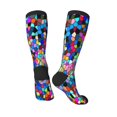 thumbnail image 4 of Balery Colorful Tie Dye Stained Glass 2 Printed Novelty Socks Men's Women's Crew Socks Sports Socks Knee High Socks Cotton Socks Quirky and Cool Socks, 4 of 9