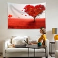 thumbnail image 4 of XWSHYW Mantas Tapiz de Tela con Diseño de Paisaje de Árbol En Forma de Corazón de Amor, Decoración de Dormitorio, Colgante de Pared, 60X52 Pulgadas, 4 of 6