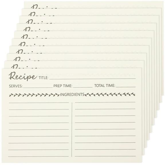 Hemobllo Blank Recipe Cards Assorted Color Kraft Paper 10Pcs 6.0X4.1X0.04In