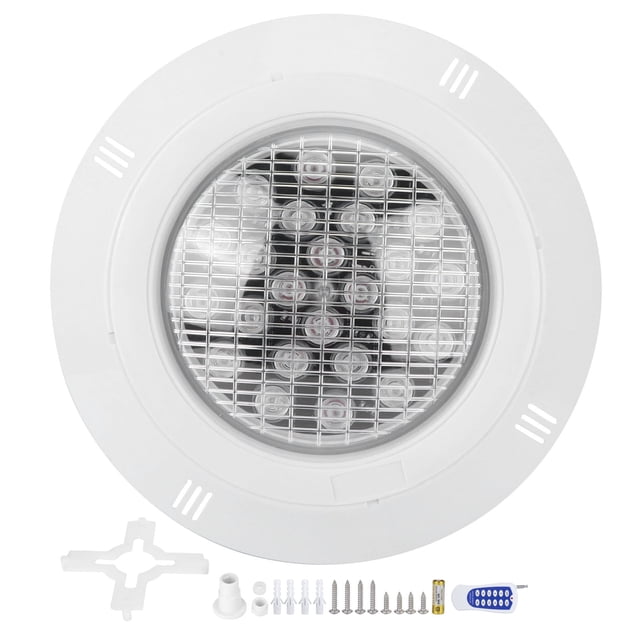 Lampe de Piscine Colorée 24LED RGB Lumière sous-Marine AC12V 24W Étanche pour Paysage