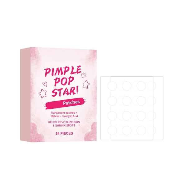 ONLYEOR Retinol Acne Patches, Salicylic Acid Pimple Stickers for Reducing Redness & Breakouts, Hydrocolloid Spot Treatment, 24-Count