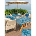thumbnail image 4 of Outdoor Tablecloth with Umbrella Hole and Zipper, Blue Coastal Rectangle Table Cloth 60x84 Inch Waterproof Tablecloth, Starfish Coral Summer Beach Ocean Picnic Table Cover for Patio Camping, 4 of 7