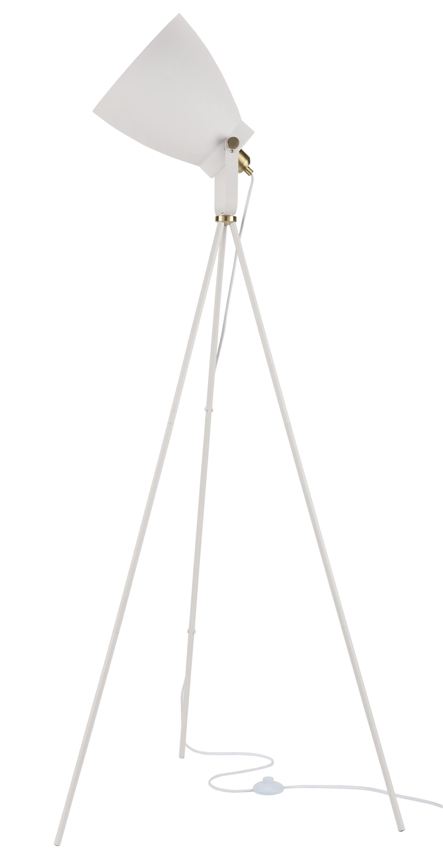 Nourison 57" Tripod Floor Lamp, Modern, Industrial, Transitional for Bedroom, Living Room, Office, White