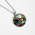 thumbnail image 4 of Toucan Glass Circular Pendant Necklace - Elegant Jewelry for Women, 4 of 5