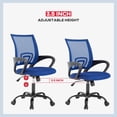 thumbnail image 6 of BestOffice Ergonomic Office Chair, Lumbar Support, Adjustable Height with Armrests, 2 Pack,(Blue), 6 of 7