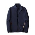thumbnail image 4 of Vedolay Jackets for Men Long Sleeve Button Down Blazer Jacket Wear Coat Clothes Dark Blue,M, 4 of 4