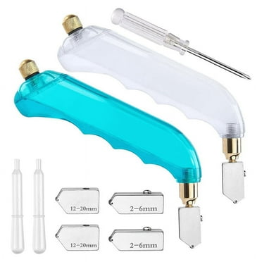 Glass Cutter 2Pcs Glass Cutting Tool with 4Pcs Replaceable Stained Glass Cutting Tools with 1Pcs Screwdriver