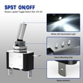 thumbnail image 4 of Nilight 3PCS White LED Toggle Switch 12V 20A 3 Pin SPST 2 Position ON Off Heavy Duty Metal Toggle Switch for Car Truck Boat Marine RV Dash, 4 of 9