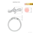 thumbnail image 5 of ANGARA Natural Diamond Twin Shank Bypass Engagement Ring in 14K White Gold for Women (Size-5.6mm| Color-H| Clarity-SI2) | April Birthstone, Anniversary, Jewelry Gift for Women | Natural Diamond Ring, 5 of 10